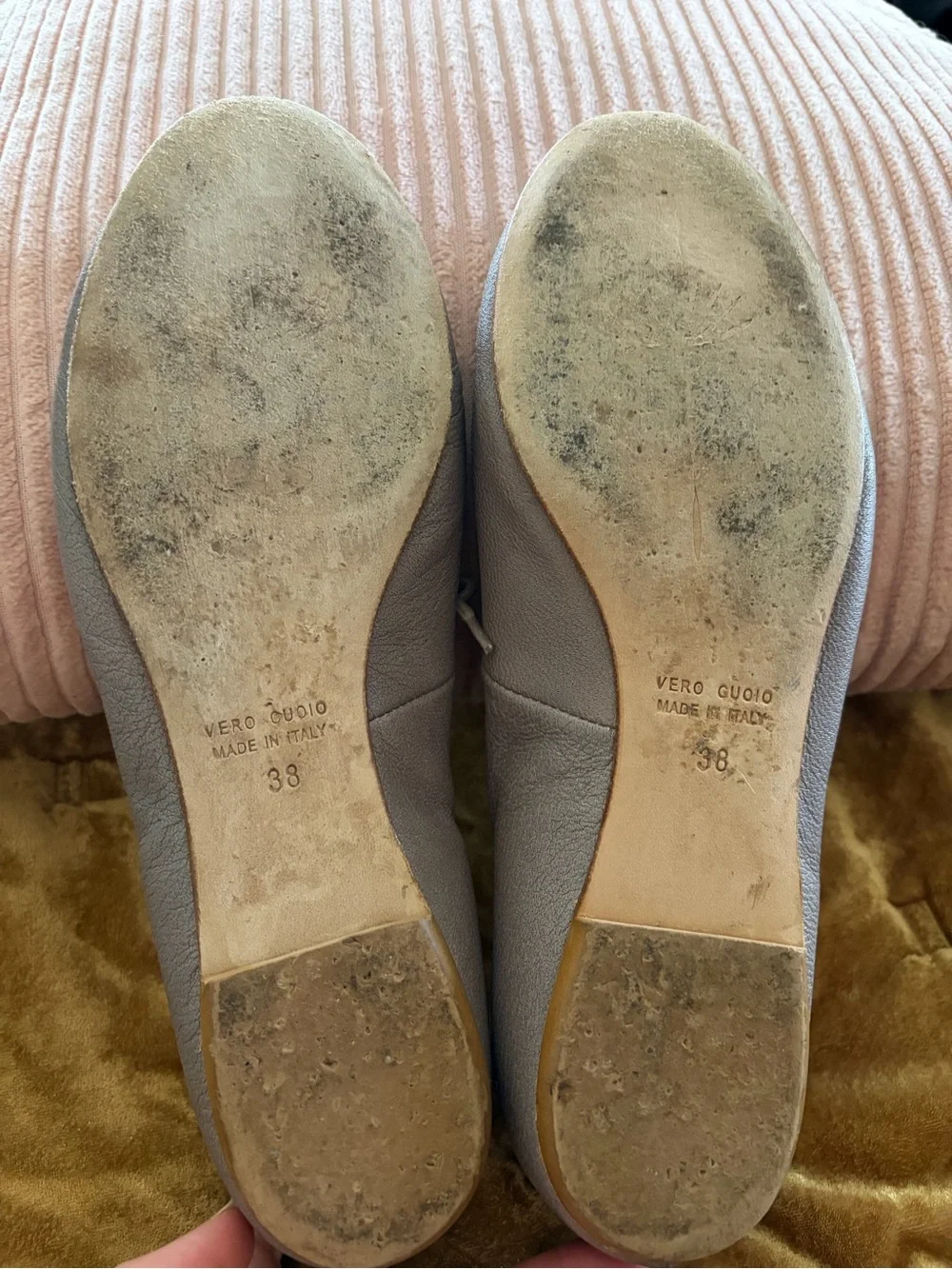Lilimill Gray Lace-Up Ballet Flats - Picture 9 of 9